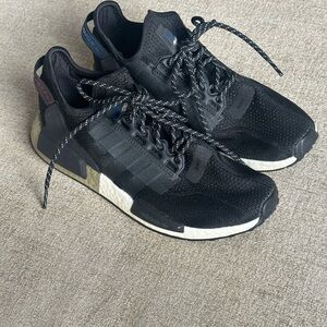 Adidas Black Sneakers with White Sole